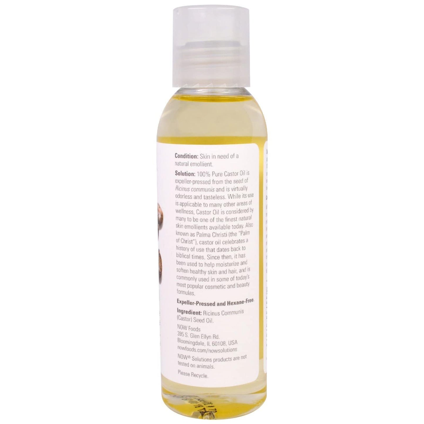 NOW Foods Castor Oil 4 fl oz Oil (Pack of 2) Beauty & Personal Care NOW Foods