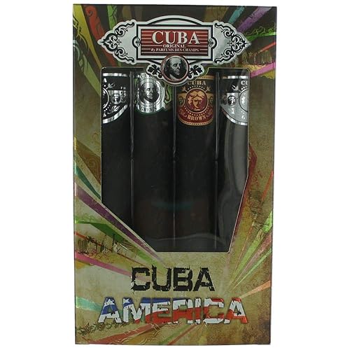 Cuba Collection By Champs For Men. Gift Set (Contains Eau De Toilette Spray 1.17 Oz / 35 Mlcuba Black & Brown & Green & Grey). Beauty & Personal Care Cuba