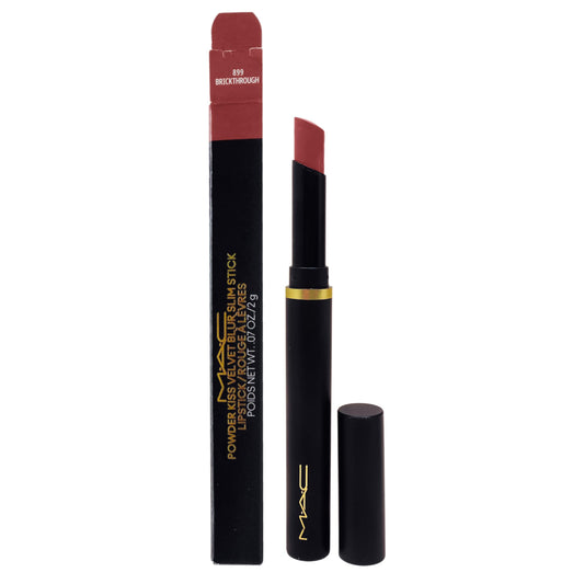 M·A·C Cosmetics Powder Kiss Velvet Blur Slim Stick Lipstick - 899 Brickthrough (0.07 oz / 2 g) Beauty & Personal Care MAC