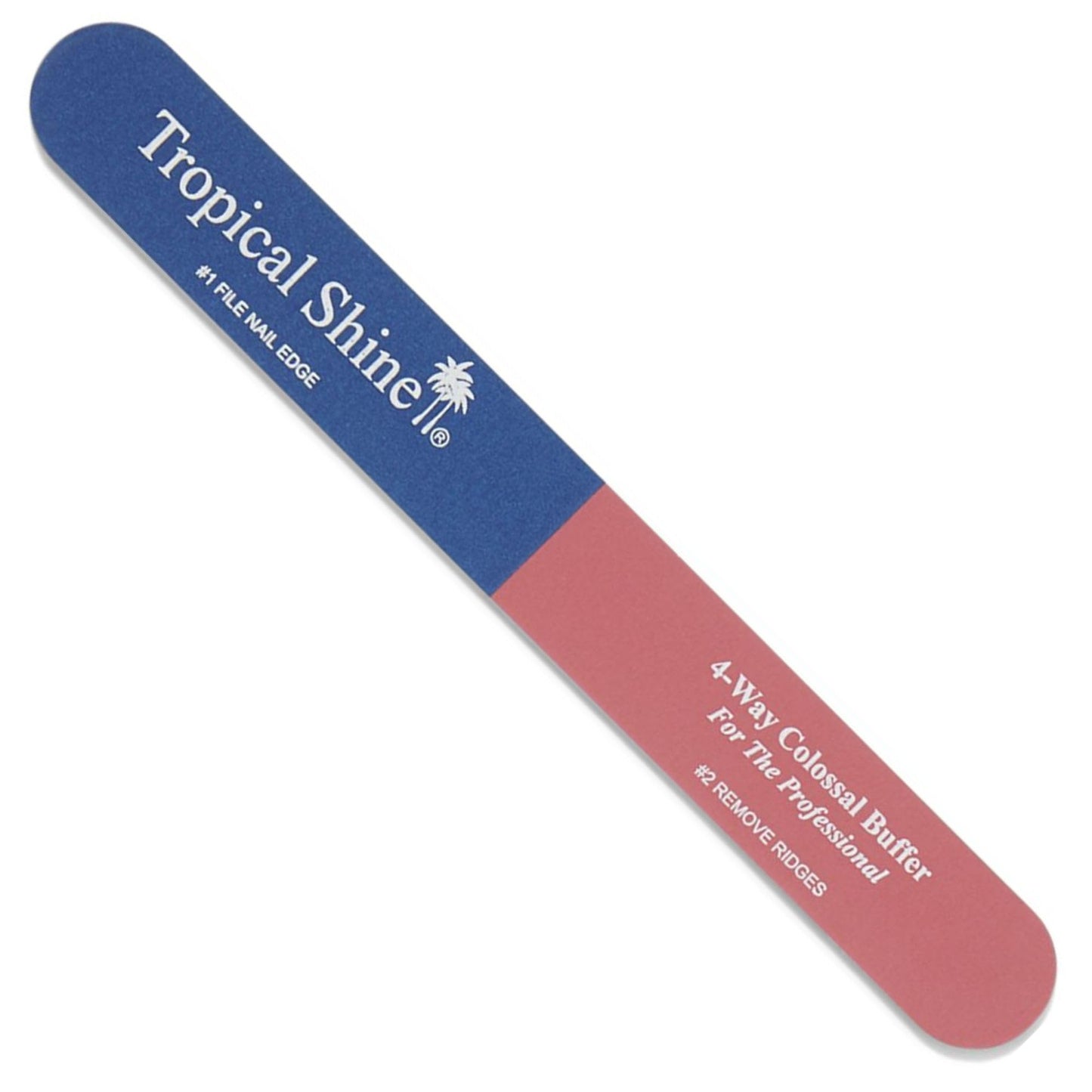 Tropical Shine Colossal 4-Way Blue-Pink Buffer - Professional Nail File & Buffer for Shaping, Smoothing, and Polishing Nails - Compact and Portable Beauty & Personal Care Tropical Shine