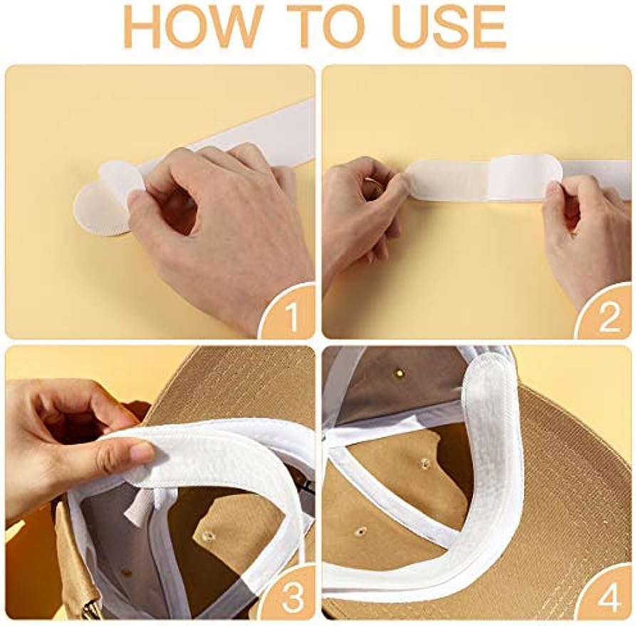 100pcs Collar Protectors Hat Tape Self-Adhesive Neck Liner Pads Against Collar Sweat Stains (Black) Beauty and Personal Care RCFINE
