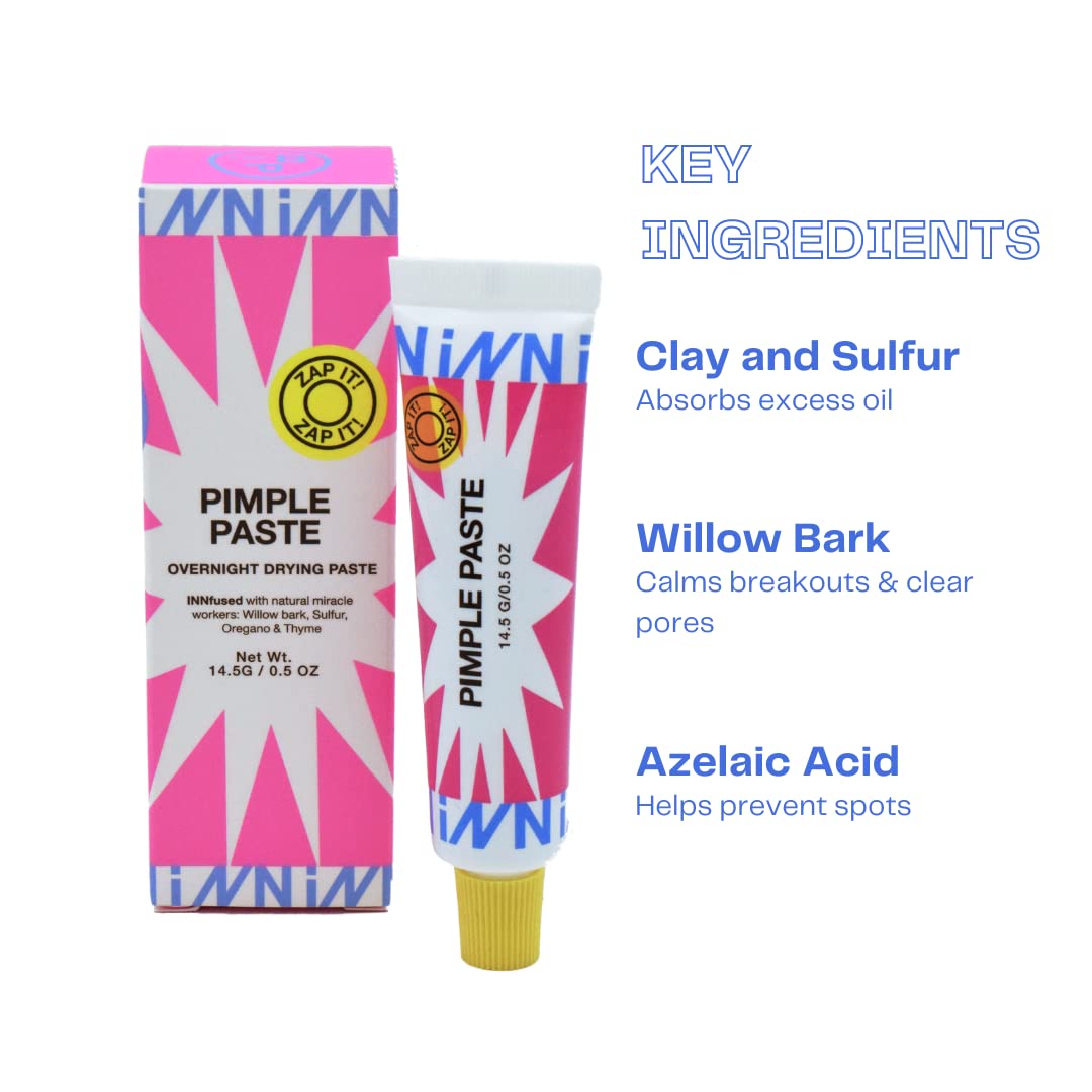 iNNBEAUTY PROJECT Pimple Paste Overnight Blemish Drying Paste 0.2 oz/ 8 mL Beauty & Personal Care Innbeauty Project