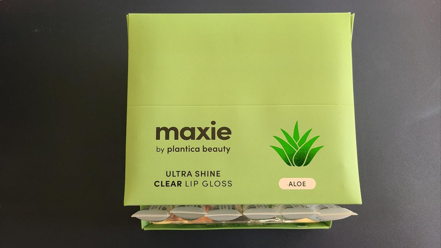 Maxie by Plantico Beauty Clear Lip Polish bulk (12 Pieces) CLEAR/ALOE (ALOE, 6 PCS) Beauty & Personal Care MAXIE BY PLANTICA BEAUTY