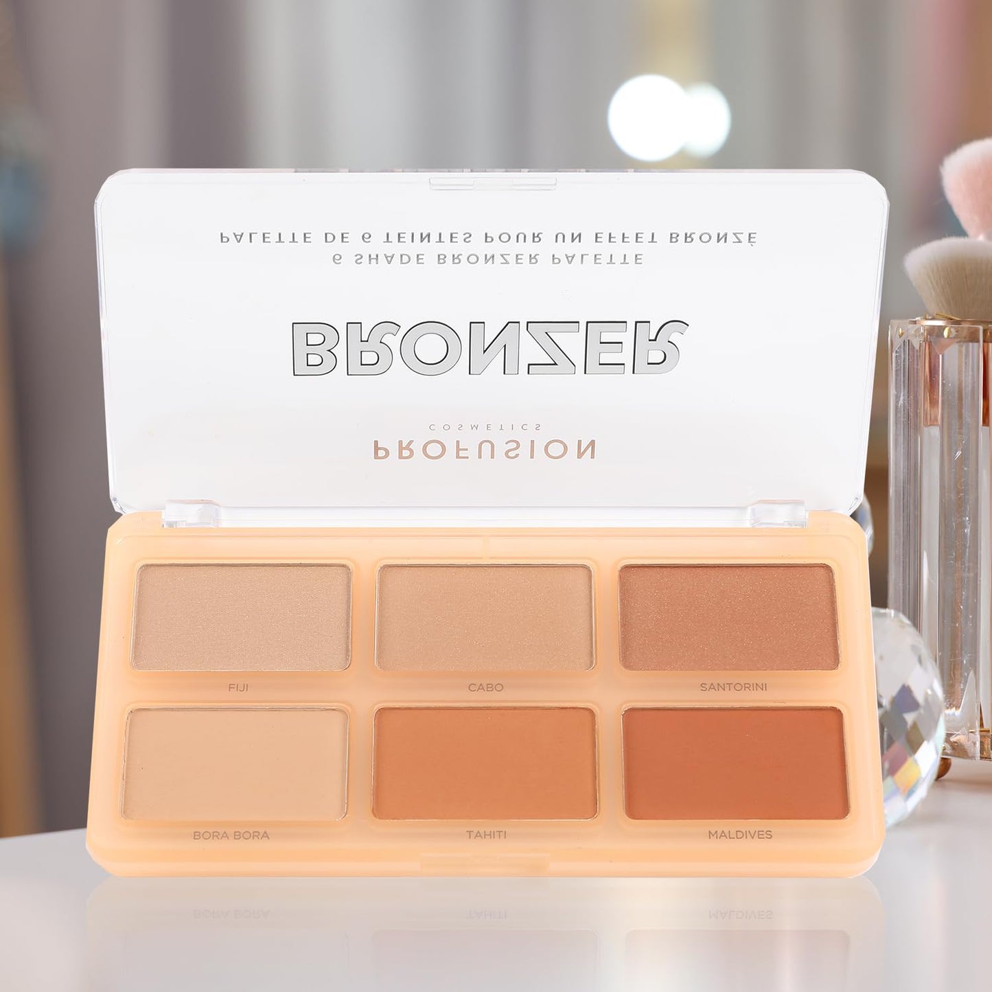 Profusion Cosmetics 6 Shades Bronzer Palette - Matte & Shimmer Finishes for Natural Definition, Buildable & Blendable Powder for Face Sculpting Beauty & Personal Care Profusion Cosmetics