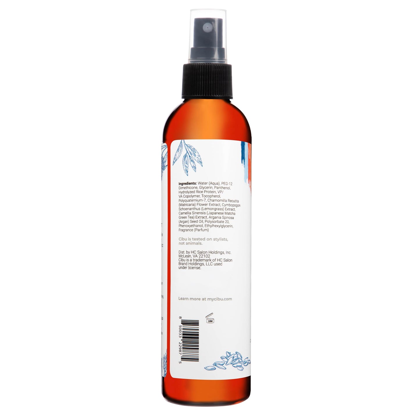 CIBU Anti-Frizz Smoothing Spray | Rice Protein and Keratin Treatment | No Heat Damage Silky Hair Product | 8oz Beauty & Personal Care CIBU