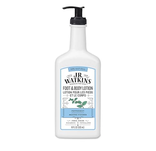 J R Watkins Foot & Body Lotion, Peppermint, 18 fl oz (532 ml) Beauty & Personal Care J.R. Watkins
