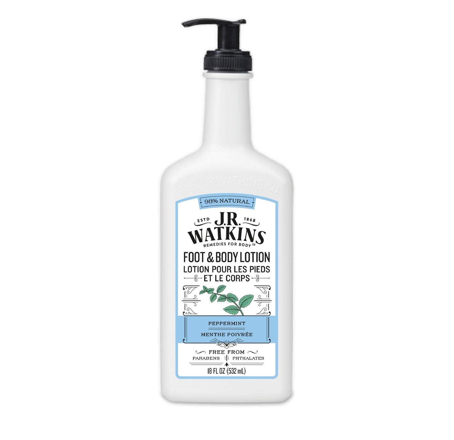 J R Watkins Foot & Body Lotion, Peppermint, 18 fl oz (532 ml) Beauty & Personal Care J.R. Watkins