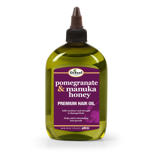 Difeel Elevated Pomegranate & Manuka Honey Premium Hair Oil 12 oz. - Growth Stimulating, Moisturizing & Strengthening Hair Oil for Dry, Damaged Hair Beauty & Personal Care Difeel