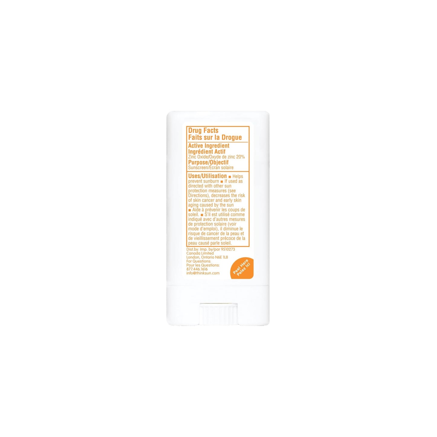 thinkbaby Sunscreen Stick, White/Orange, 0.64 Ounce (2 pack) Beauty & Personal Care THINK