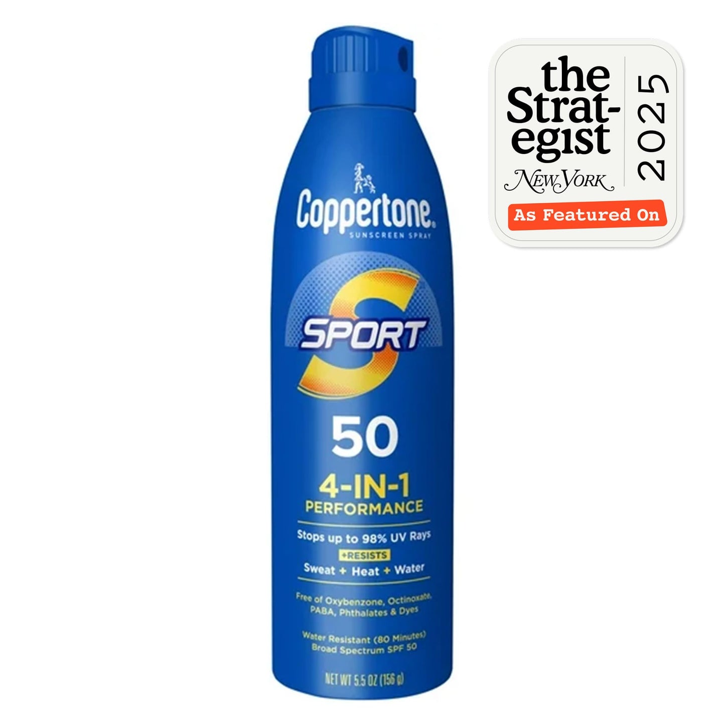 Coppertone Sport Sunscreen Spray, Broad Spectrum SPF 50 Water Resistant Spray Sunscreen, 5.5 Oz Beauty & Personal Care Coppertone