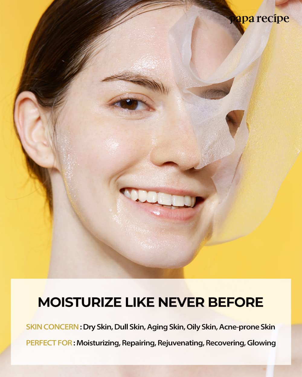 Papa Recipe Bombee Honey Mask Pack 25g * 10 sheets - Sheet Mask, Facial Skin Care, Deep Moisturizing Serum for Dry Skin - Korean Skin Care, K-Beauty Beauty & Personal Care Papa Recipe