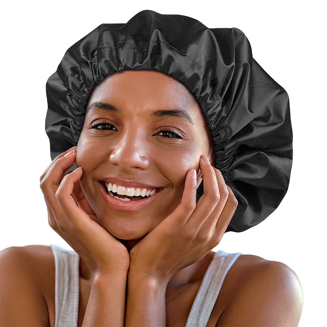 Jumbo Shower Cap for Men and Women with Box Braid, Locs, Long Curly Hair to Prevent Frizz Beauty and Personal Care Heerf