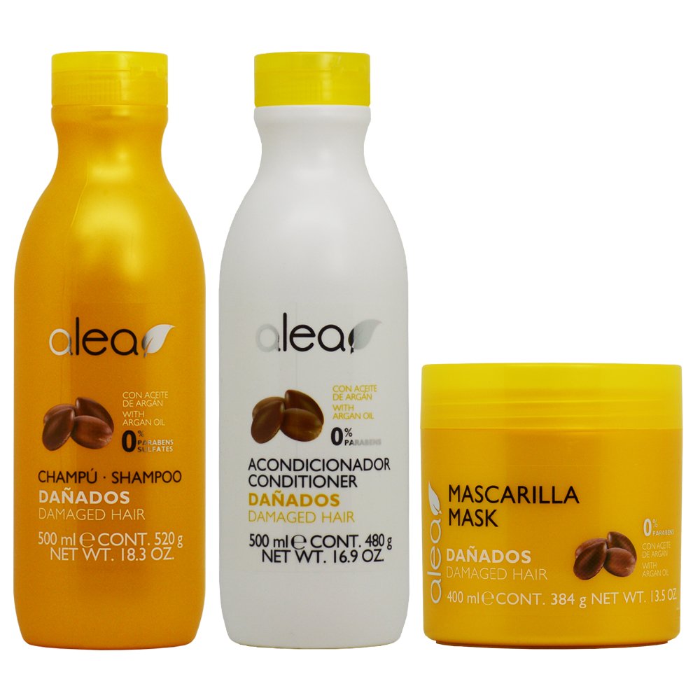 Alea Damaged Hair with Argan Oil Shampoo + Conditioner + Mask"Set" Beauty & Personal Care Alea Cosmetics