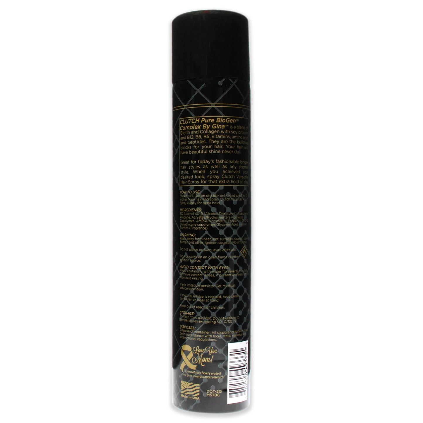 By Gina Clutch Pure BioGen Complex Hair Spray by Colours By Gina for Unisex - 11.5 oz Hair Spray Beauty & Personal Care Colours By Gina