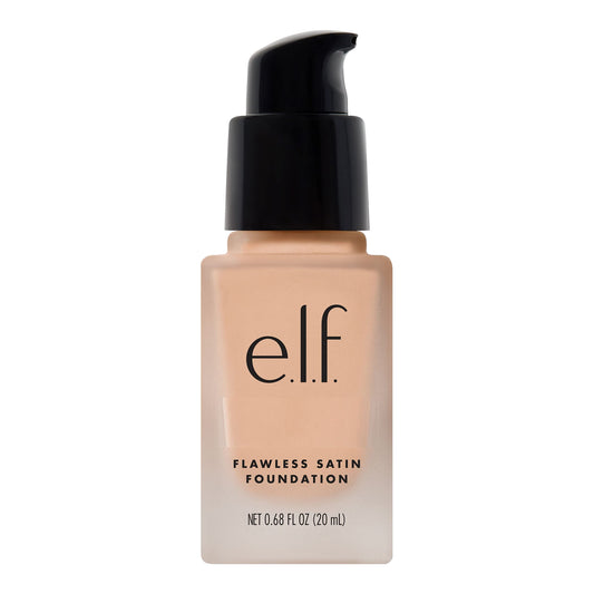 e.l.f. Flawless Satin Foundation, Lightweight & Medium Coverage, Semi-Matte Finish, Vegan , Semisweet, 0.68 Fl Oz (20mL) Beauty & Personal Care e.l.f.