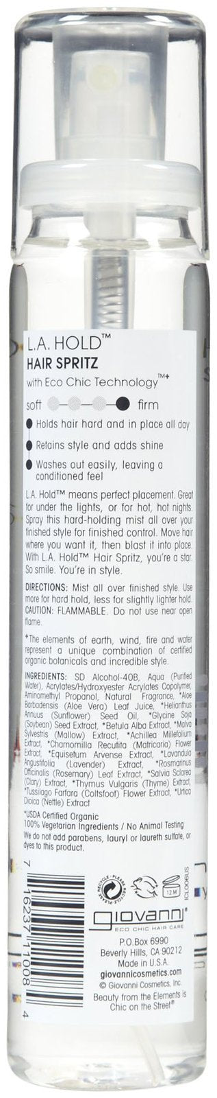 Giovanni LA Hold Hair Spritz - Strong Hold Hair Spray for Women & Men, Hairspray Extra Hold, Hair Setting Spray for Shine, Volume & Control Beauty & Personal Care GIOVANNI