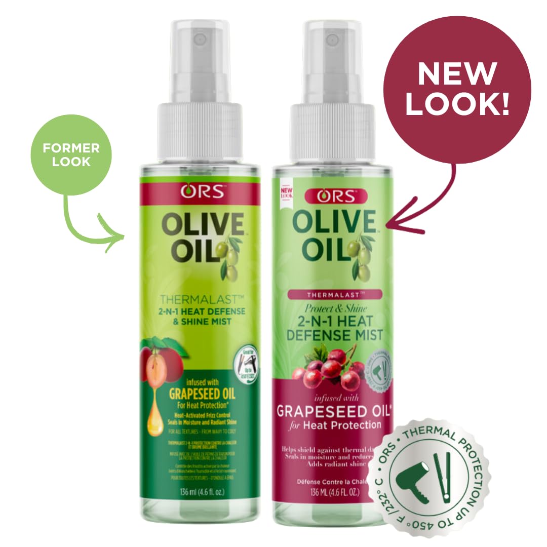 ORS Olive Oil Thermalast 2-N-1 Heat Defense Mist Infused with Grapeseed Oil for Heat Protection 4.6 oz Beauty & Personal Care ORS