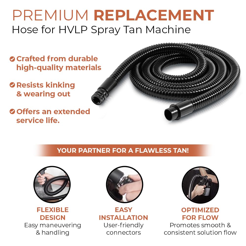 Bronze Tan Premium Replacement Hose for HVLP Spray Tan Machine: Durable, Flexible, Perfect Fit Beauty & Personal Care Existing Beauty