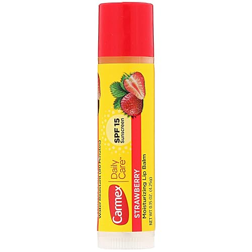 Carmex Cold Sore Relievers Carmex Daily Care Moisturizing Lip Balm Strawberry Spf 15, 0.15 Oz Beauty & Personal Care Carmex