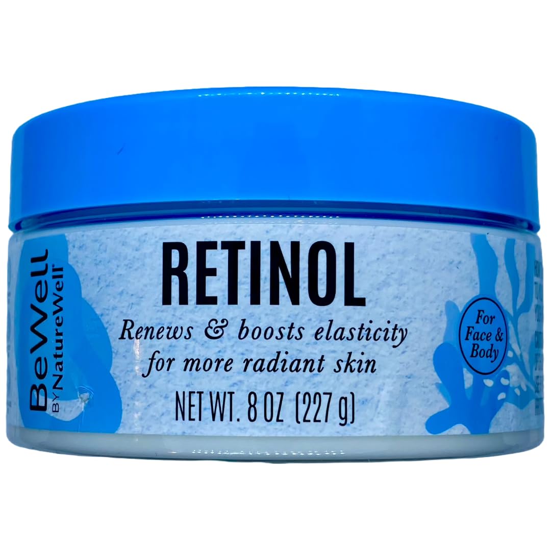 Retinol Renewing Cream for Face & Body 8oz - Advanced Anti-Aging Formula to Hydrate, Firm & Restore Skin Elasticity. Beauty & Personal Care NATURE WELL