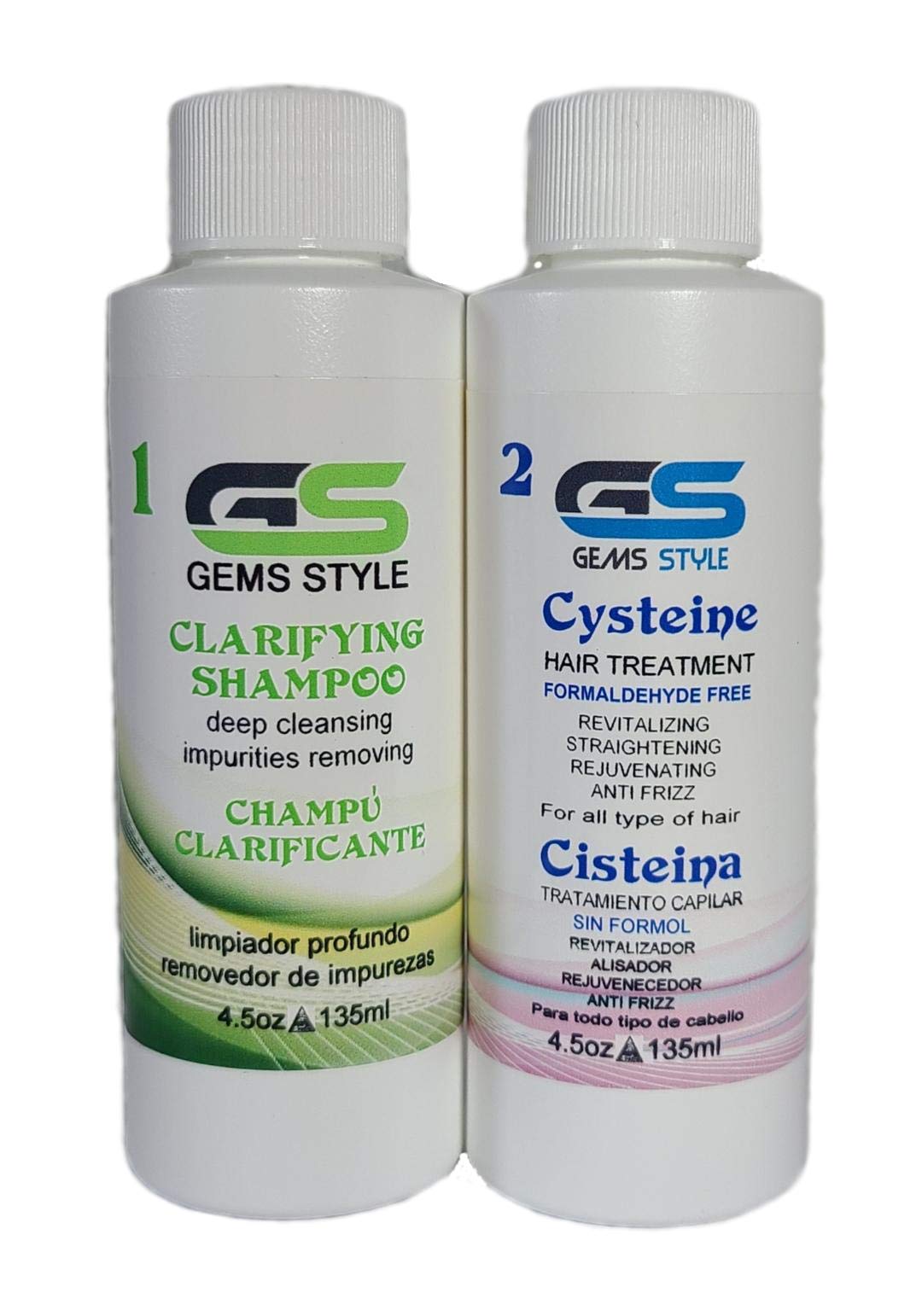 GS CYSTEINE Brazilian Smoothing Hair Treatment Professional Blowout Hair Straightening Long Lasting Organic Formaldehyde Free Plus FREE Clarifying