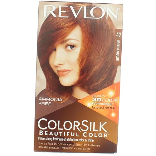 Revlon ColorSilk Hair Color, 42 Medium Auburn 1 ea (Pack of 9) Beauty & Personal Care COLORSILK