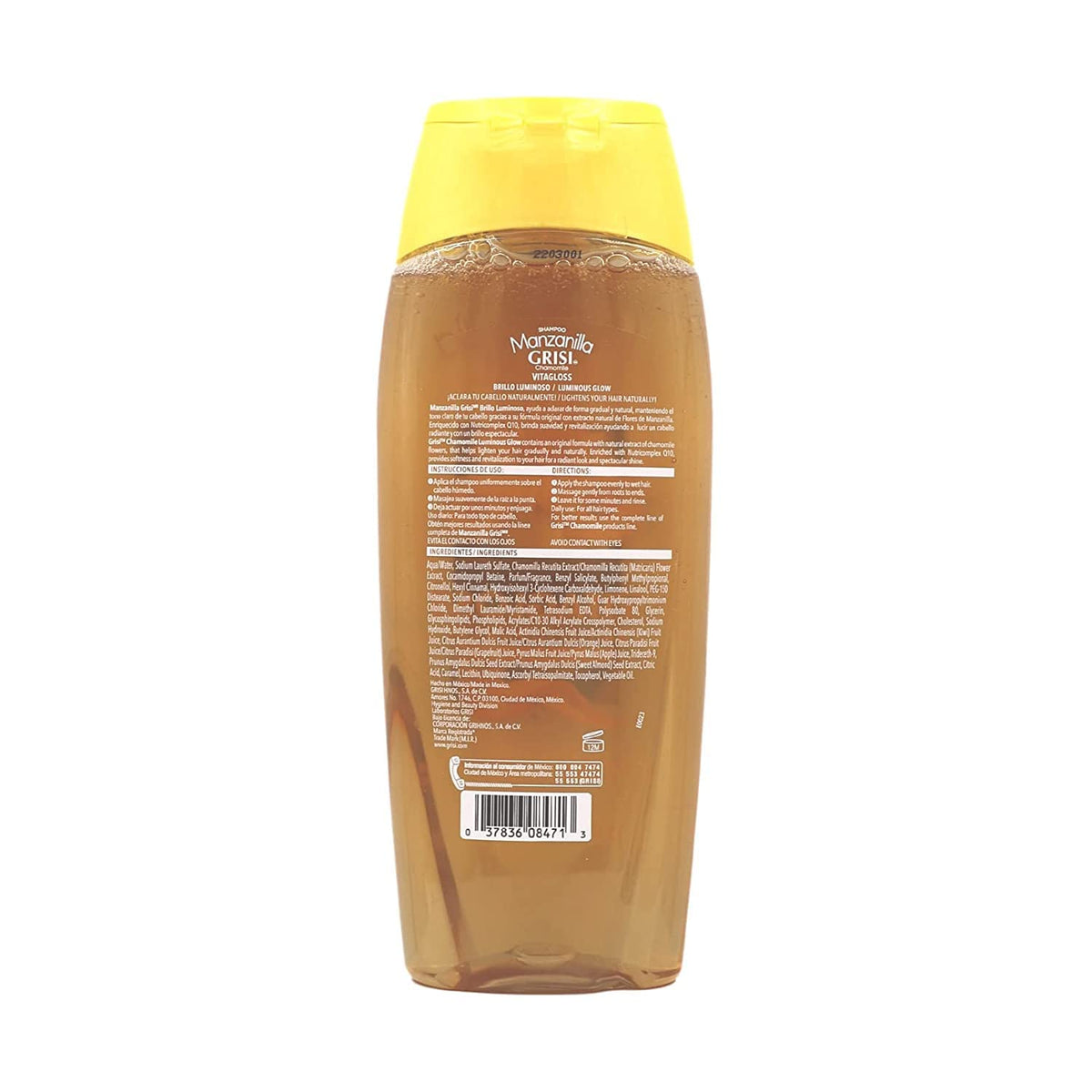 Manzanilla Grisi, Cleansing Shampoo with Chamomile Extract, 2 Pack, 13.5 FL Oz, Bottles Beauty & Personal Care Manzanilla Grisi