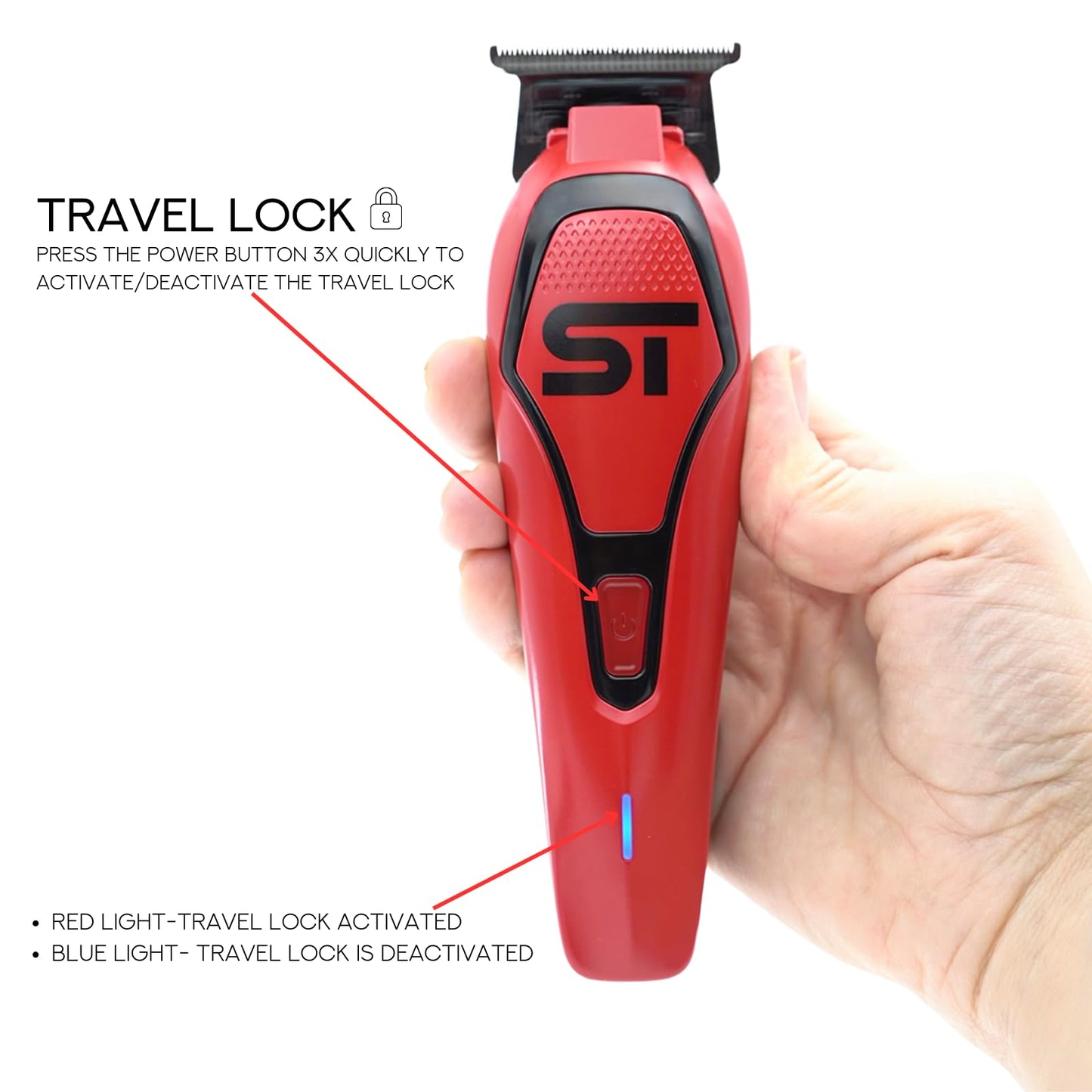 Supreme Trimmer Darkstar 72 Trimmer ST700 with Magnetic Vector Motor - 180 Min Run Time, 9000 RPM Barber Hair Trimmer - Low Noise, Professional Beard Beauty and Personal Care Supreme Trimmer