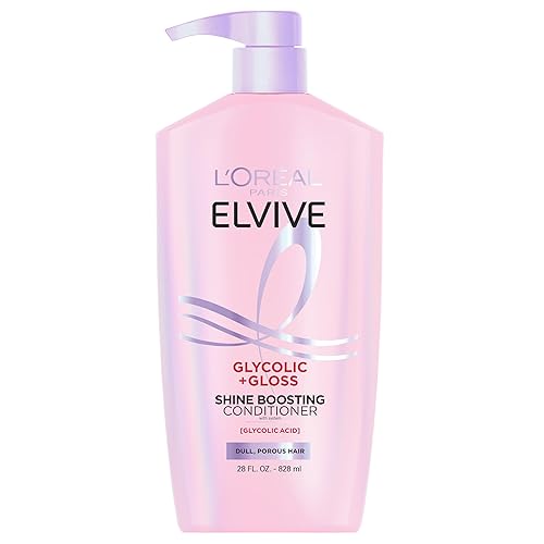 L'Oreal Paris Elvive Glycolic + Gloss Shine Boosting Conditioner, Cleanses and Smooths Dull, Porous Hair Into High-Shine, Glossy Hair, 28 Fl Oz Beauty & Personal Care L'Oreal Paris