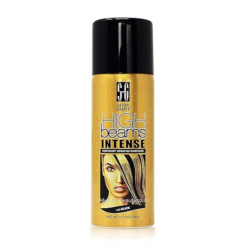 High Beams Intense Temporary Spray On Hair Color - #20 Black Aerosol 2.7 oz.-set 2 Beauty & Personal Care High Ridge