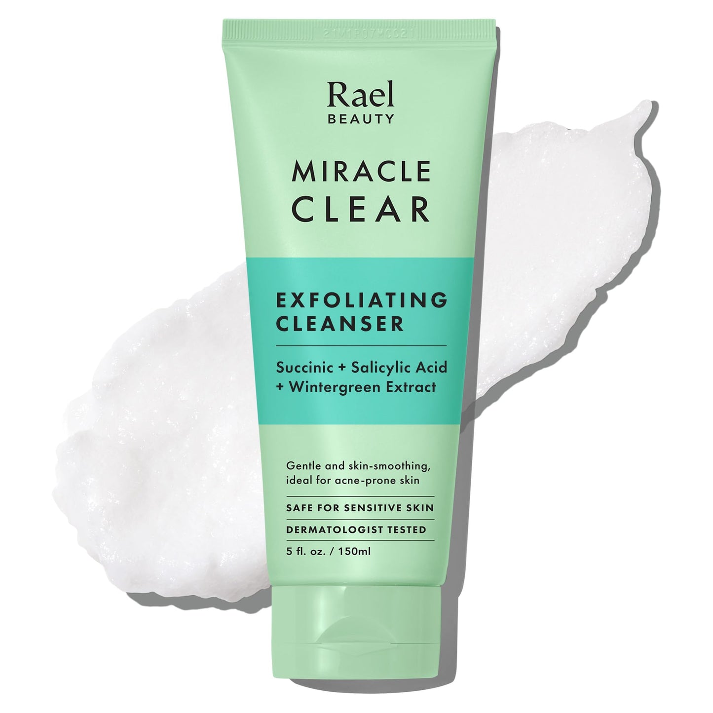 Rael Miracle Clear Facial Cleanser - Makeup Remover, Face Wash for Women, Korean Skin Care (Exfoliating Cleanser, 5.1 fl. oz) Beauty & Personal Care Rael