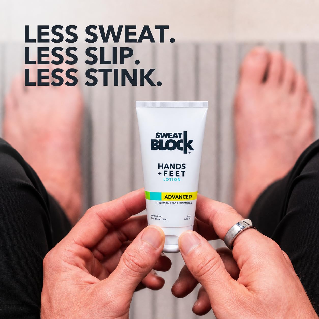 SweatBlock Antiperspirant Lotion for Hands & Feet - CLINICAL STRENGTH for Men & Women - Hyperhidrosis Aid to Stop Excessive Sweating - Reduces Foot Beauty and Personal Care SweatBlock
