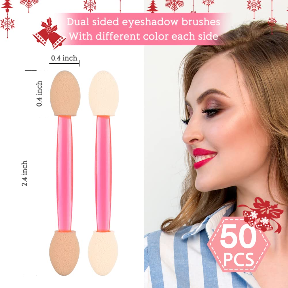 MORGLES 50Pcs Disposable Eyeshadow Brushes, Dual Sides Eyeshadow Sponge Applicators, Sponge Beauty & Personal Care MORGLES