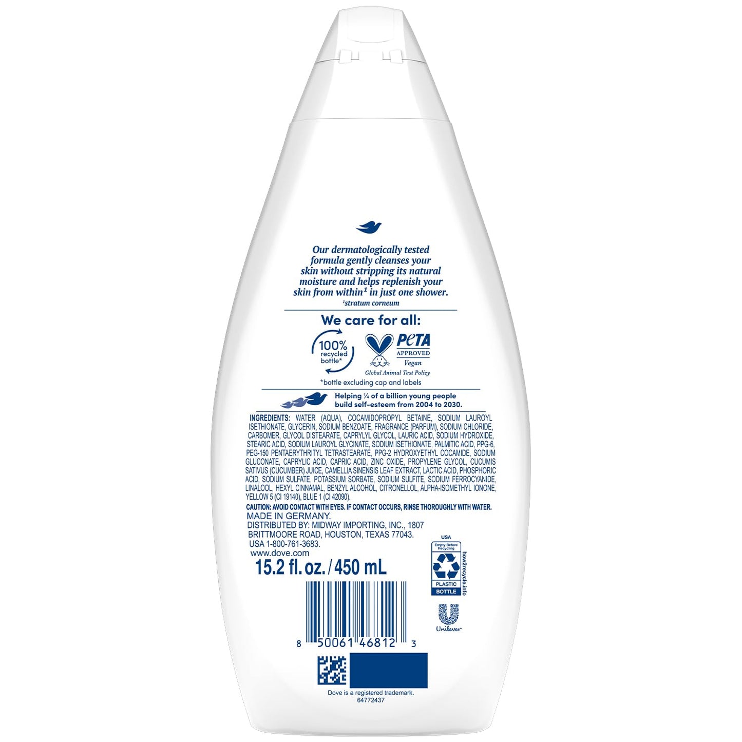 Dove Body Wash Fresh Care 2-Pack - Revitalizing & Moisturizing Cleanser for Smooth, Soft Skin, 15.2 Oz Ea Beauty & Personal Care Dove