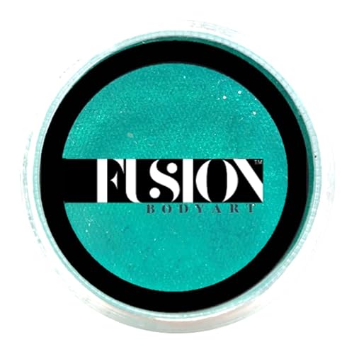 Fusion Body Art Pro Face Paint | Pearl Mermaid Green (25gm), Professional Quality Water Activated Shimmery Face and Body Paint Supplies Single Beauty & Personal Care FUSION BODY ART