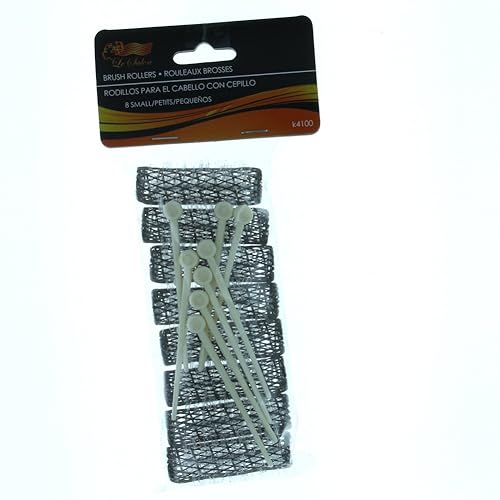 16 BRUSH ROLLERS & PINS Small Mini Hair Curlers Bristles 2" x 1/2" Kids Pageants (2 packs) Beauty & Personal Care Le Salon