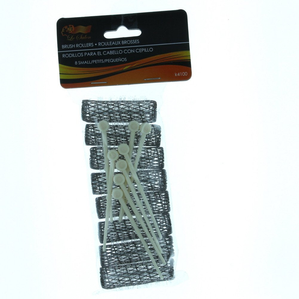 16 BRUSH ROLLERS & PINS Small Mini Hair Curlers Bristles 2" x 1/2" Kids Pageants (2 packs) Beauty & Personal Care Le Salon