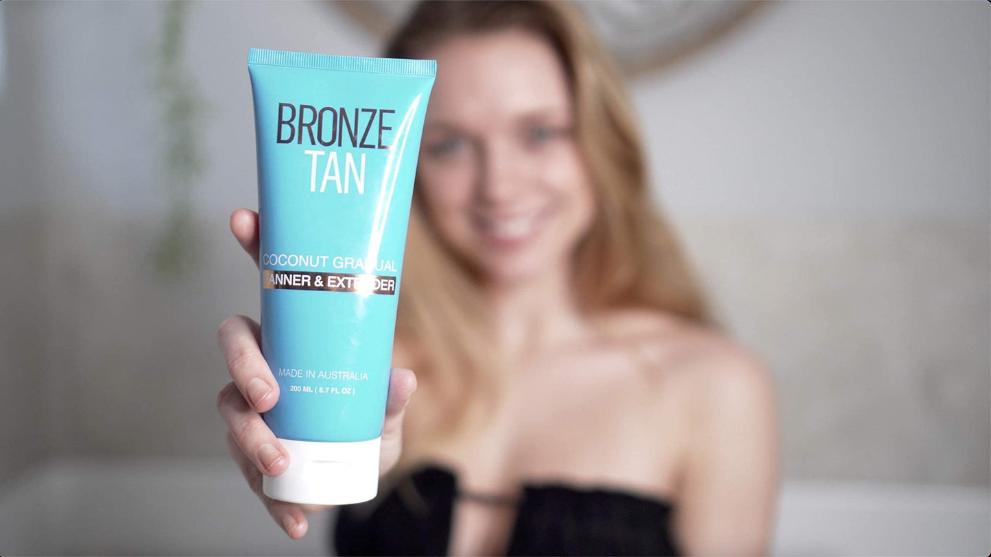 Bronze Tan Gradual Self Tanner Lotion & Tan Extender - Coconut Scented - Aloe Vera & Vitamin E Enriched - Streak-Free Nourishing Sunless Tanning Beauty & Personal Care Existing Beauty