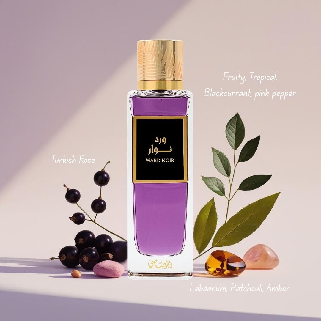RASASI Ward Noir Eau de Parfum Spray 200ml (6.76 Oz) | Bold Fruity Floral Perfume with Blackcurrant, Turkish Rose & Patchouli | Unisex Luxury Beauty & Personal Care RASASI