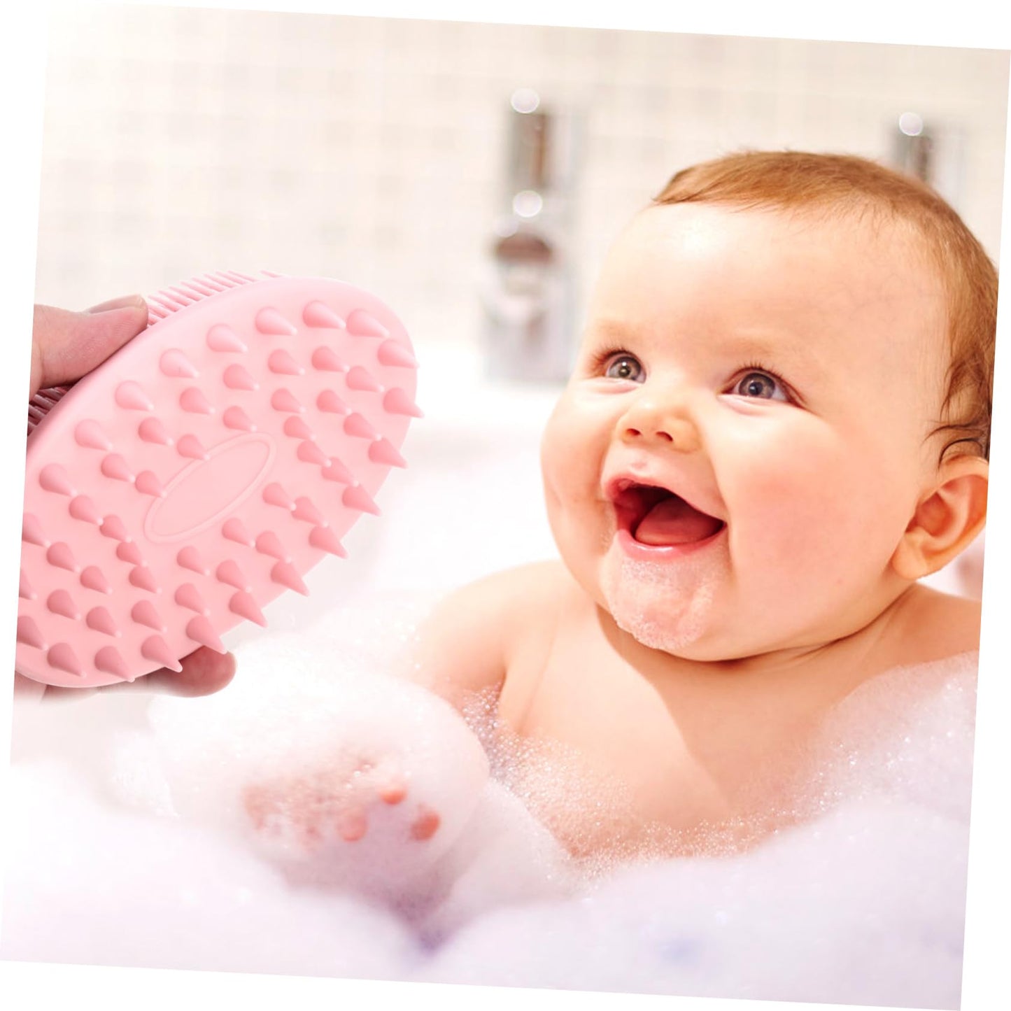 OUNONA Double-Sided Silicone Bath Brush for Babies Food-Grade Massage Shower Tool Hanging Rope for Gentle Cleansing and Sensory Stimulation Beauty and Personal Care OUNONA