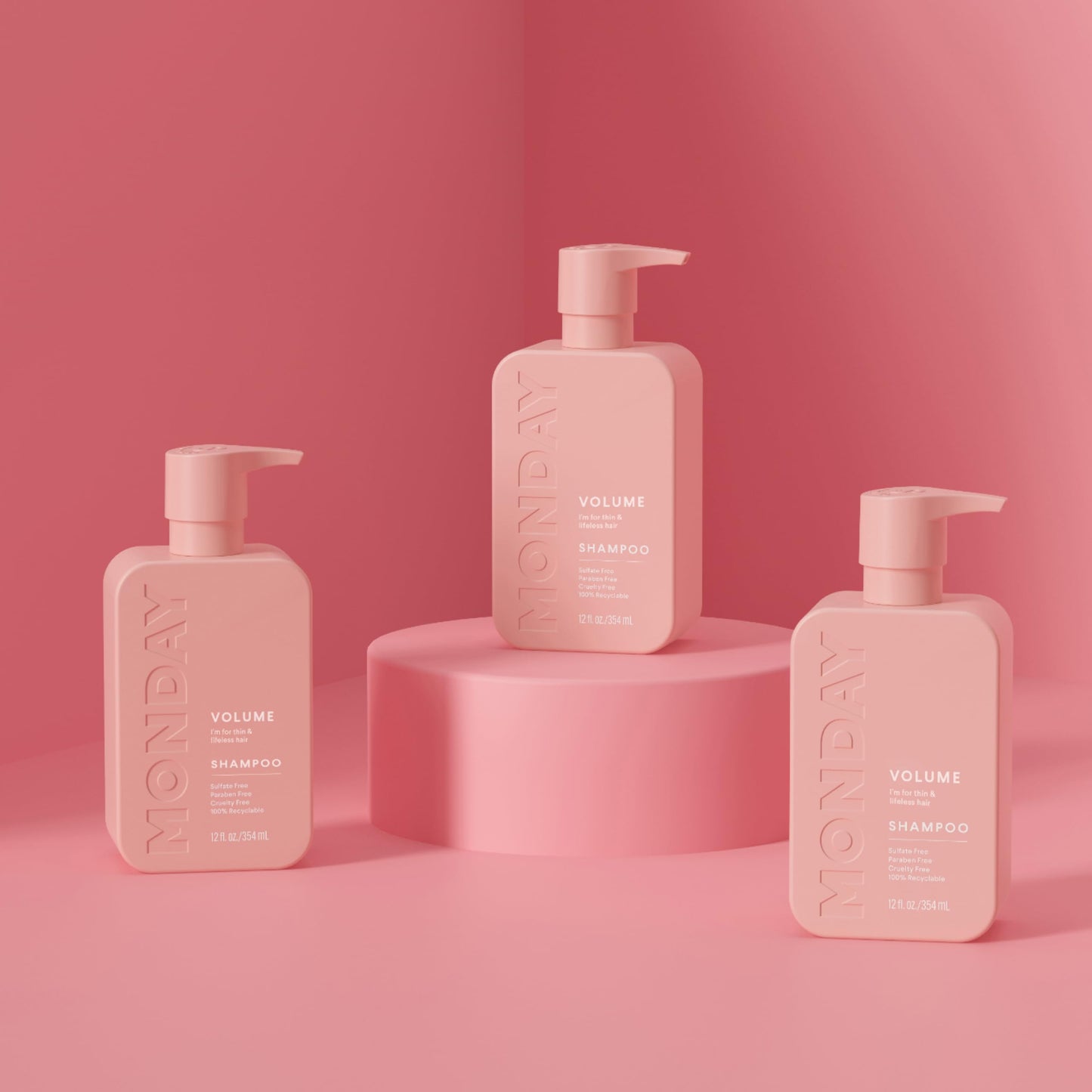 MONDAY HAIRCARE Volume Shampoo + Conditioner Set (2 Count) 12 oz. For Thin, Fine, and Oily Hair Made with Coconut Oil, Ginger Extract, and Vitamin E Beauty & Personal Care MONDAY HAIRCARE