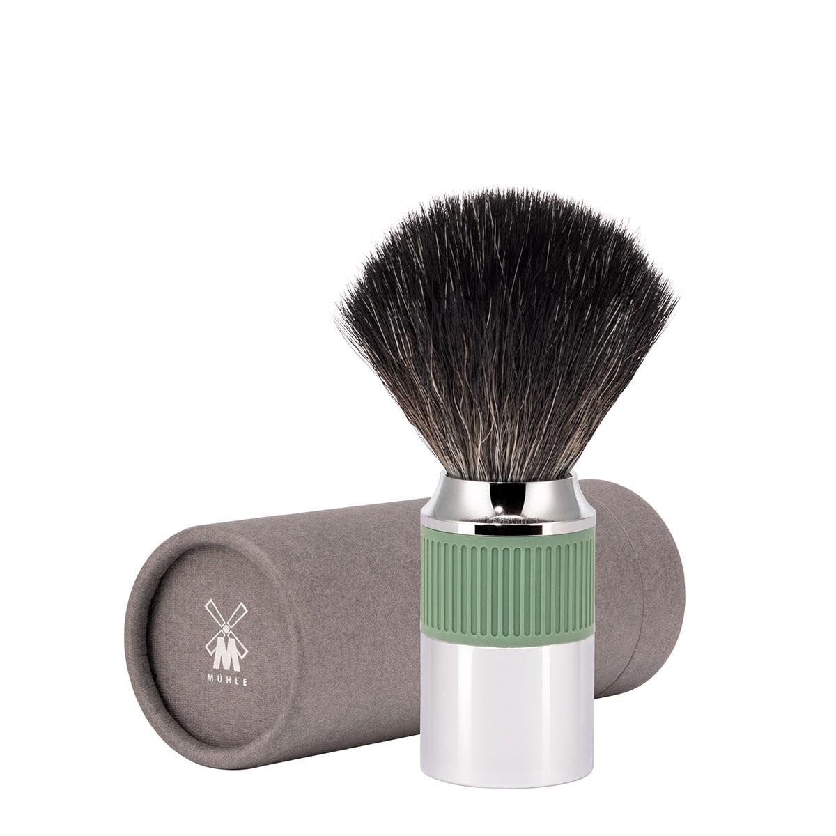 MÜHLE NEO shaving brush - Vegan Shave Brush for Shaving soaps and creams - sustainable eco-friendly and reusable - exfoliating shaving brush - chrome Beauty and Personal Care MÜHLE