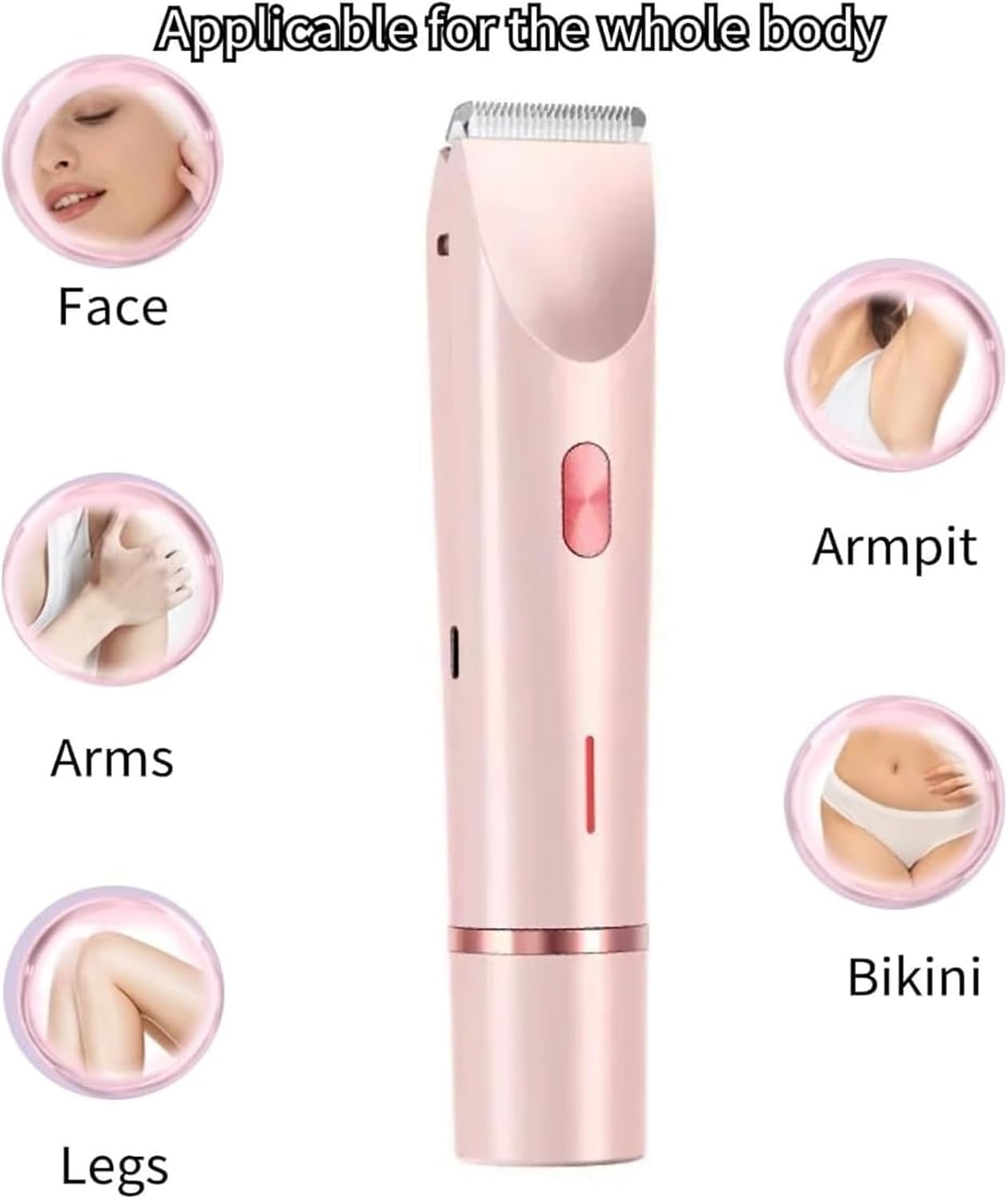 WBRSybUS Dual Head Shaver Women, 2-in-1 Electric Shaver & Trimmer, Waterproof, Rechargeable, Suitable for Women's Body Hair Grooming, Bikini Line Beauty and Personal Care WBRSybUS
