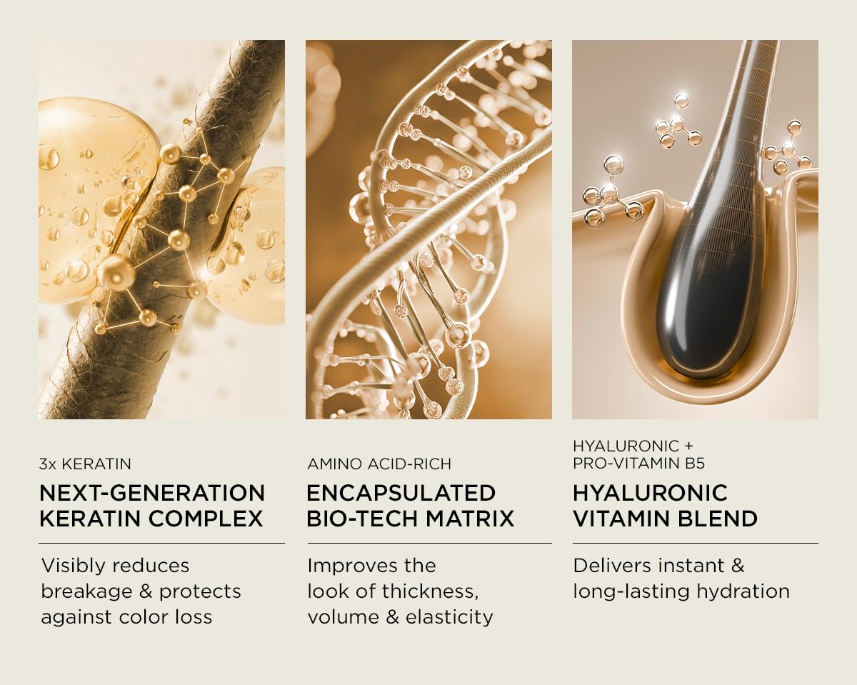 Perricone MD Haircare Triple Keratin Repair System, Liquid Shampoo & Conditioner Set, Hypoallergenic, for Dry Damaged Hair Beauty & Personal Care Perricone MD