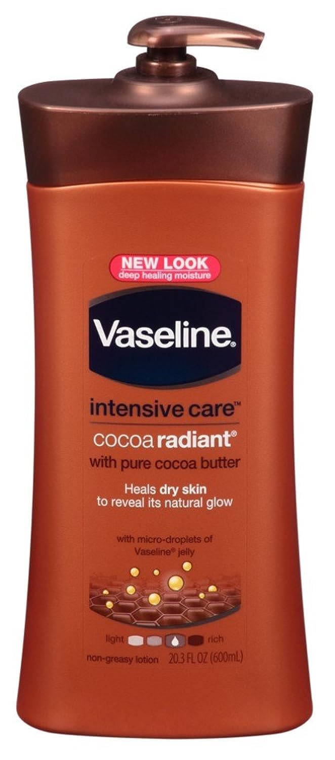 Vaseline Intensive Care Lotion Cocoa Radiant 20.3 Ounce Pump (600ml) (6 Pack) Beauty & Personal Care Vaseline