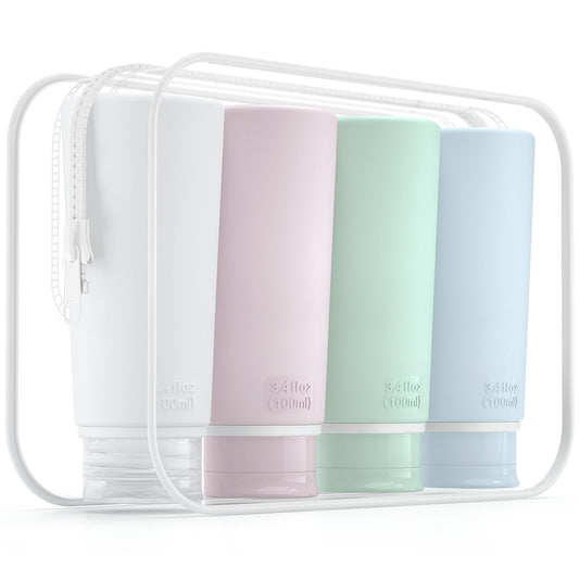 Valourgo Travel Bottles for Toiletries Tsa Approved Travel Size Containers BPA Free Leak Proof Travel Tubes Refillable Liquid Travel Accessories Beauty & Personal Care Valourgo