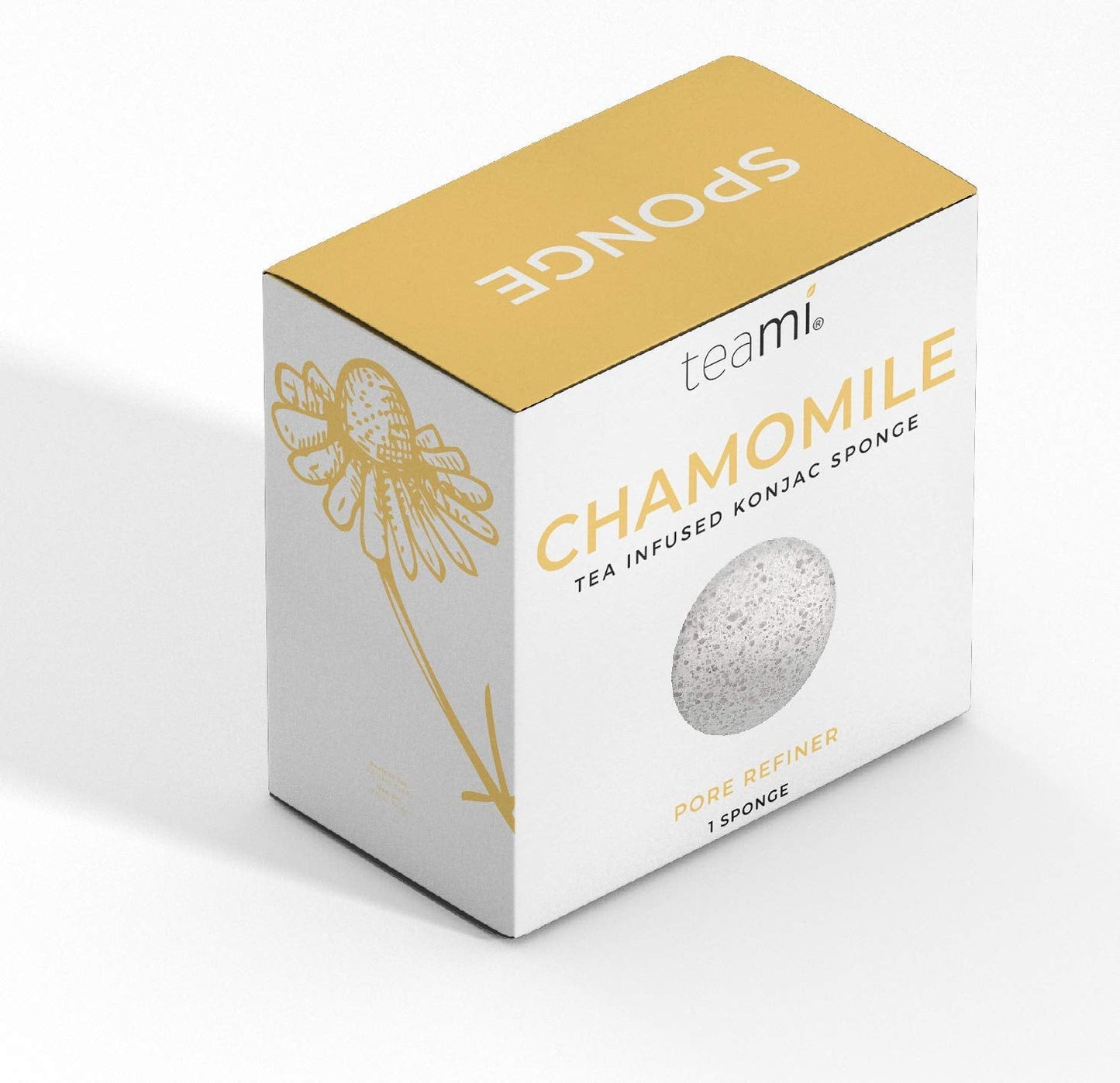 Teami Exfoliating Konjac Facial Sponge - Cleansing Pore Refining Face Sponges (Chamomile) Beauty and Personal Care Teami
