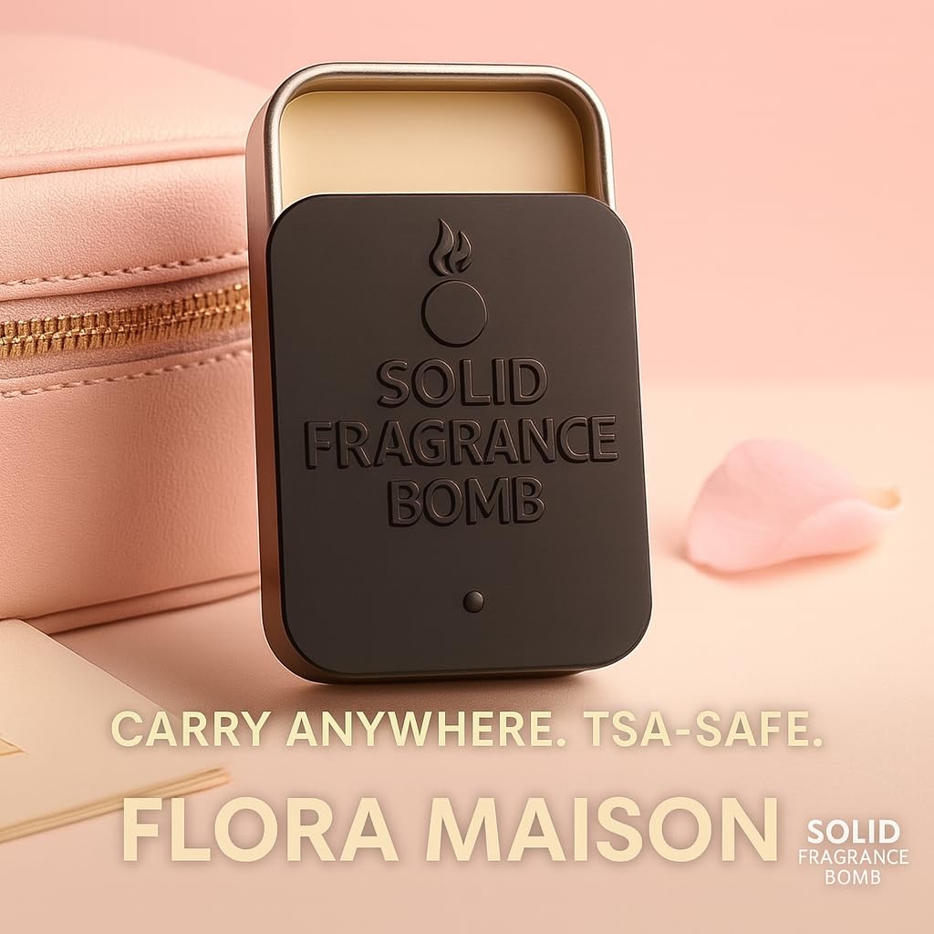 Solid Fragrance Bomb - Premium All-Natural Solid Cologne for Men & Women | Long-Lasting, TSA-Safe, Alcohol-Free, Halal, Handmade Travel Fragrance Balm Beauty & Personal Care Solid Fragrance Bomb