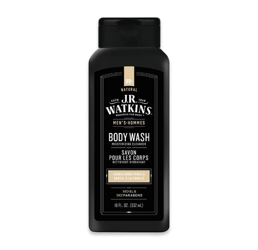 J R Watkins Men's Body Wash, Sandalwood Vanilla, 18 fl oz (532 ml) Beauty & Personal Care J.R. Watkins