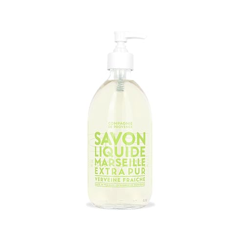 Compagnie de Provence Savon de Marseille Extra Pure Liquid Soap - Fresh Verbena - 16.7 Fl Oz Glass Pump Bottle Beauty & Personal Care La Compagnie de Provence